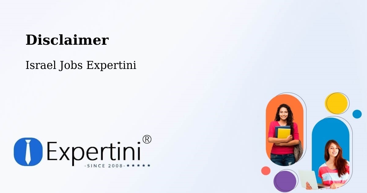 Disclaimer – Jaffa - Israel Jobs Expertini